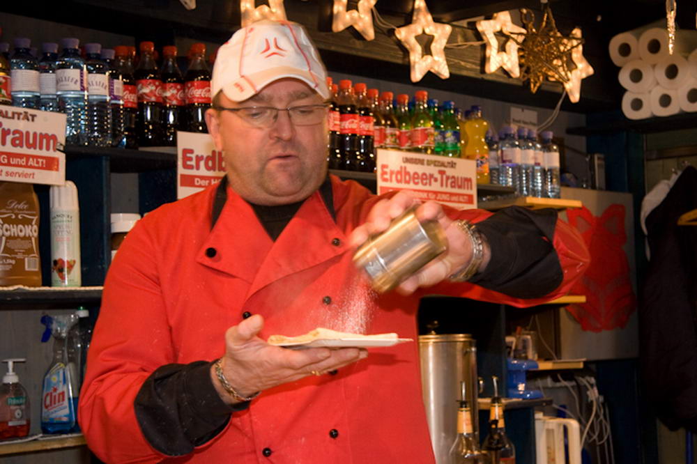 Christkindlmarkt Linz Crepes frisch