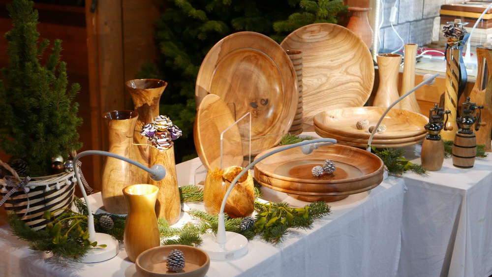 Drechselwaren am Weihnachtsmarkt